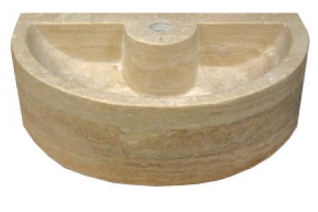 Beige travertine - with faucet hole